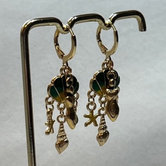 “Birth of Venus" Aphrodite Greek Mythology Goddess Handmade Earrings Seashells - Picture 9 of 14